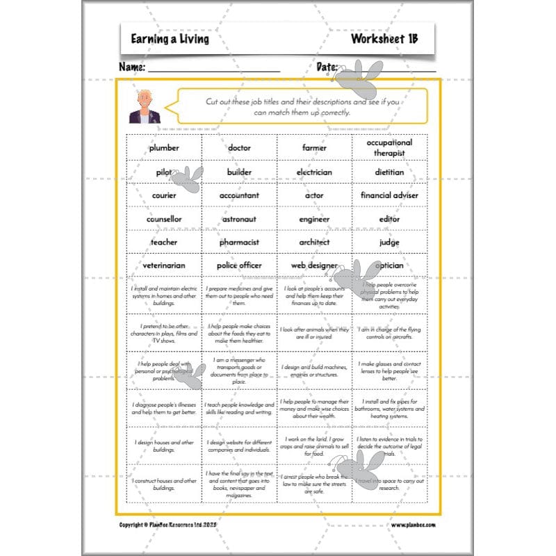 PlanBee Earning a Living: LKS2 Geography planning Year 3 & Year 4