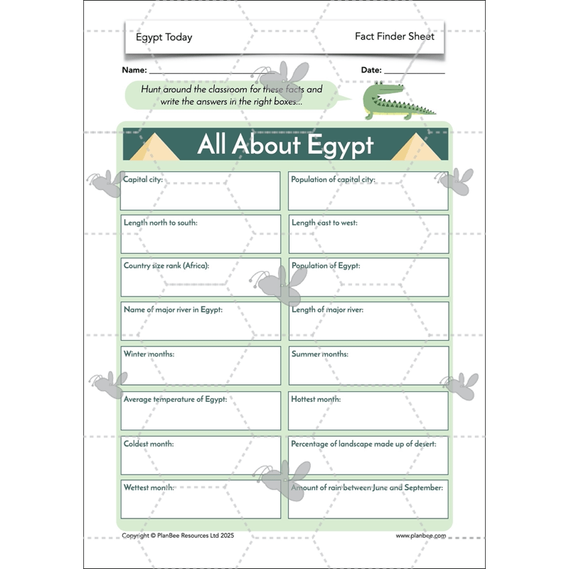 PlanBee Egypt Today - Year 3/4 Geography Lessons 