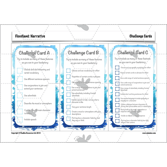PlanBee Floodland: Narrative KS2 | Year 6 English Lesson Pack