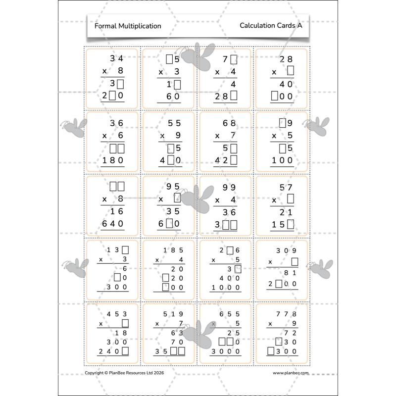 PlanBee Formal Multiplication Year 5 Maths Lessons by PlanBee