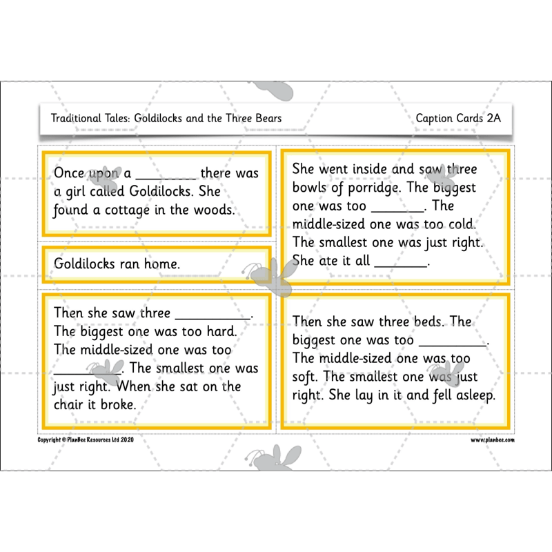 PlanBee Traditional Tales: Goldilocks | KS1 English Pack