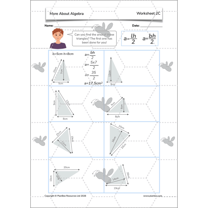 PlanBee More About Algebra Year 6 algebra worksheets by PlanBee