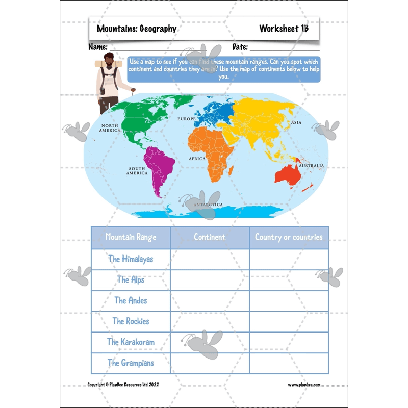 PlanBee Mountains KS2