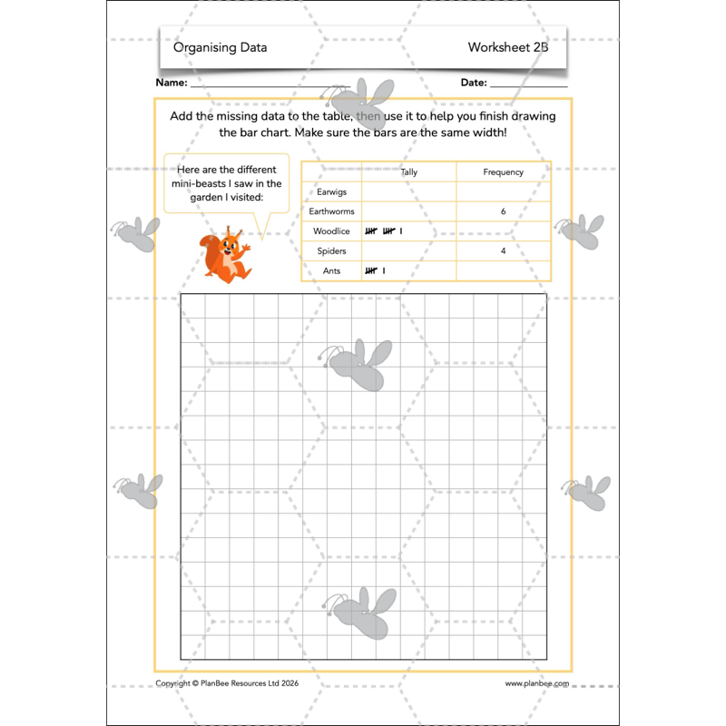 PlanBee Year 3 Statistics Organising Data PlanBee Maths Lesson