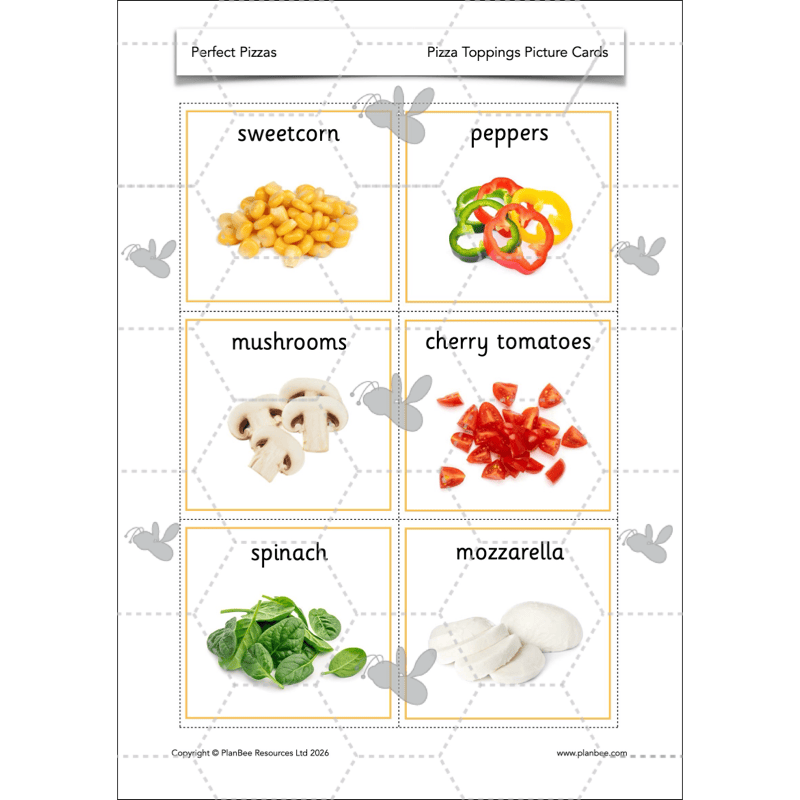 PlanBee Perfect Pizzas KS1 DT Lesson Pack
