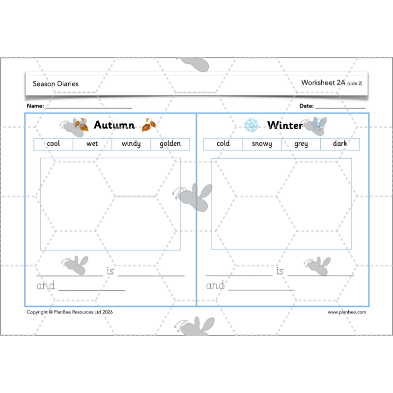 PlanBee Season Diaries | Year 1 English