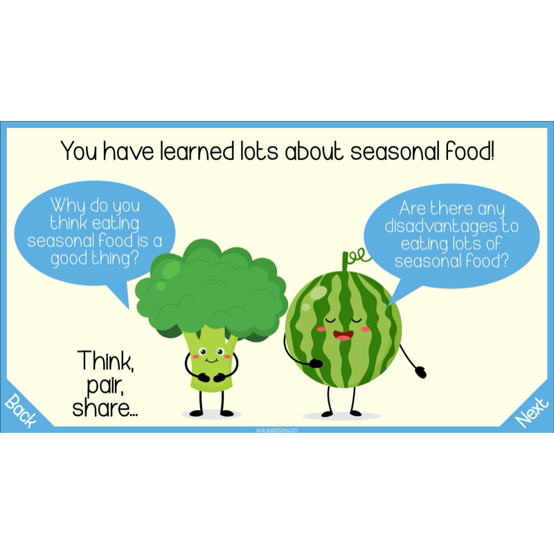 PlanBee Seasonal Food Seasonality KS2 cooking lessons by PlanBee