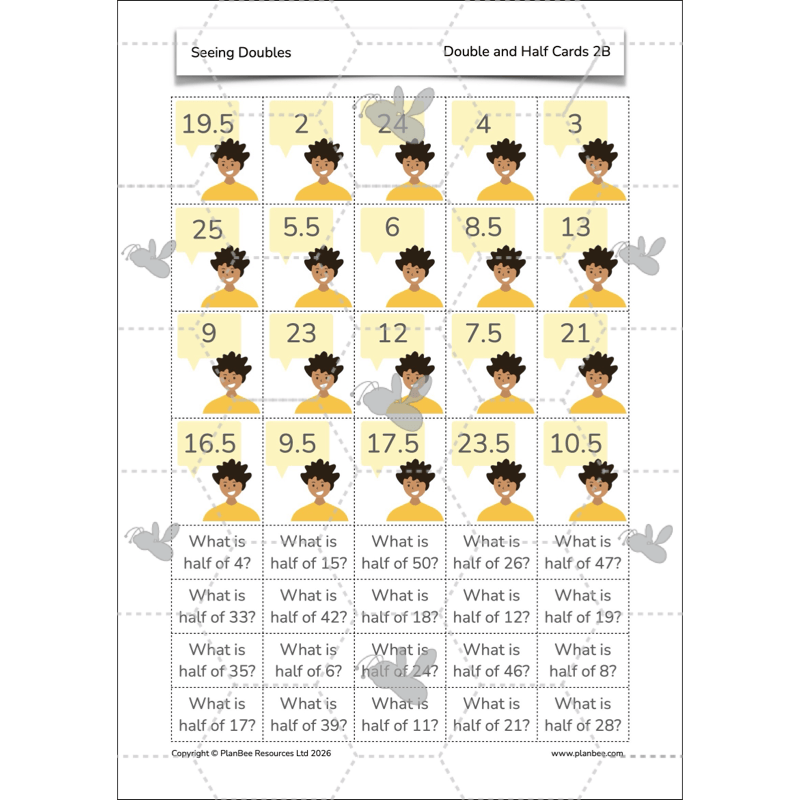 PlanBee Doubling and Halving Year 4 Maths Lessons by PlanBee