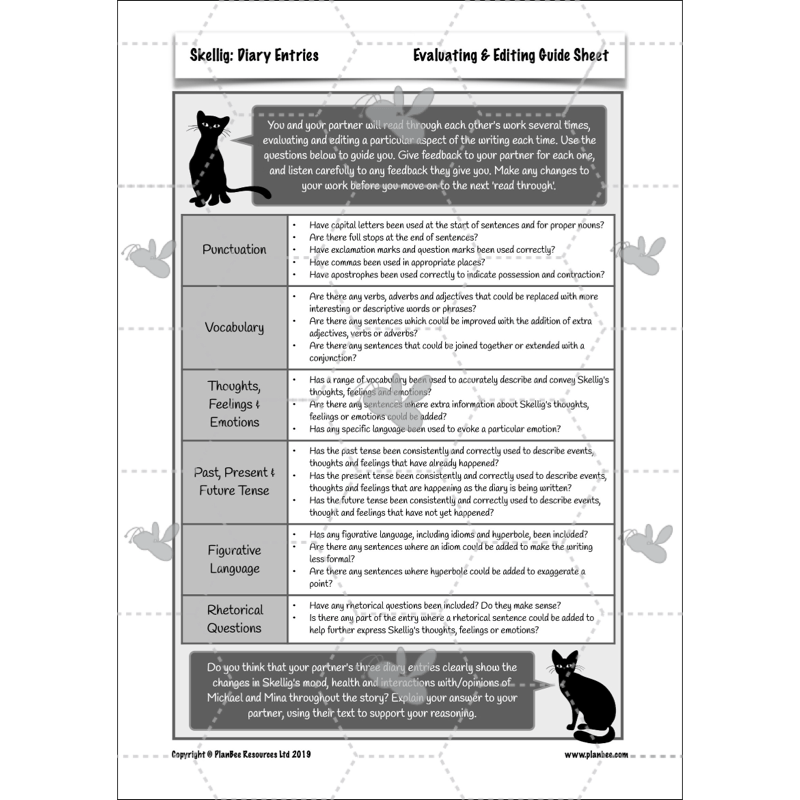 PlanBee Skellig Diary Entries KS2 | Year 6 English Lesson Pack
