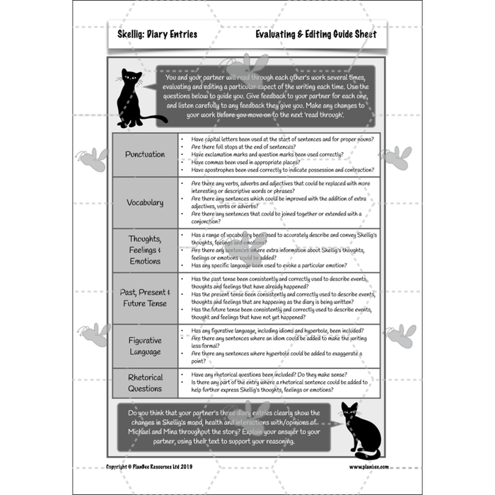 PlanBee Skellig Diary Entries KS2 | Year 6 English Lesson Pack