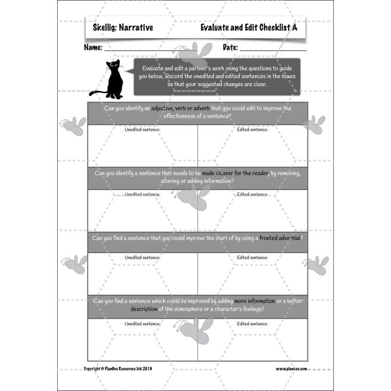 PlanBee Skellig: Narrative