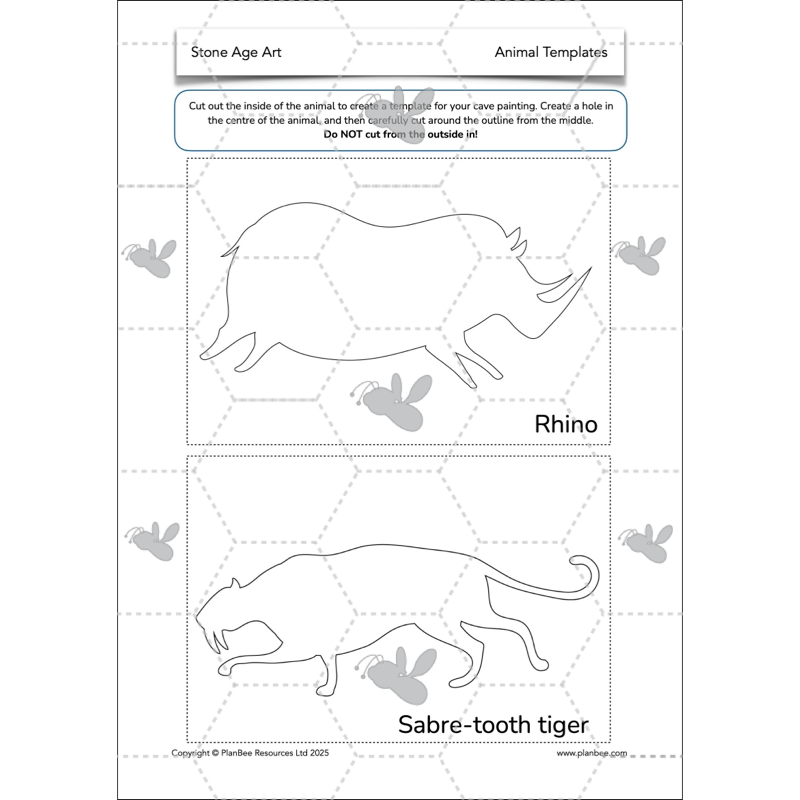 PlanBee Stone Age Art KS2 lessons