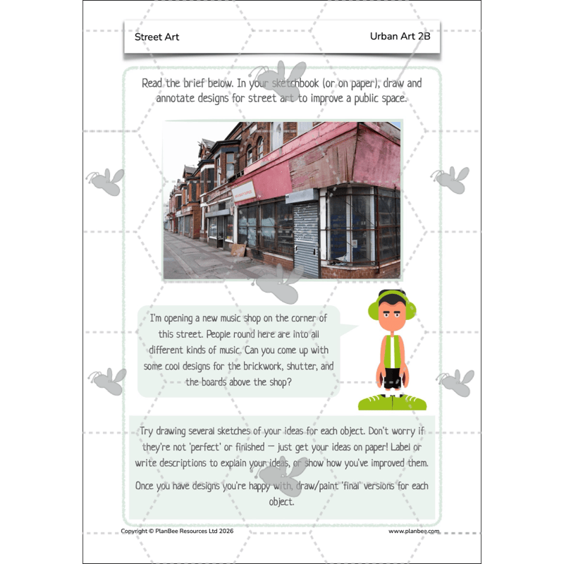 PlanBee Graffiti Art KS2 Planning | Street Art Lessons by PlanBee