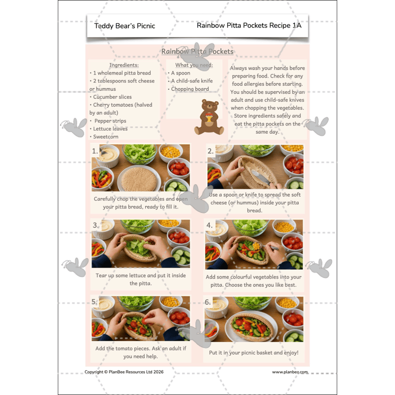 PlanBee Teddy Bears Picnic Ideas and DT Lessons by PlanBee