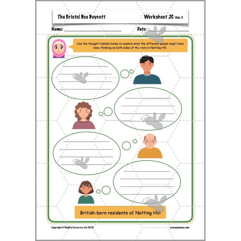 PlanBee Bristol Bus Boycott History KS2 lessons by PlanBee