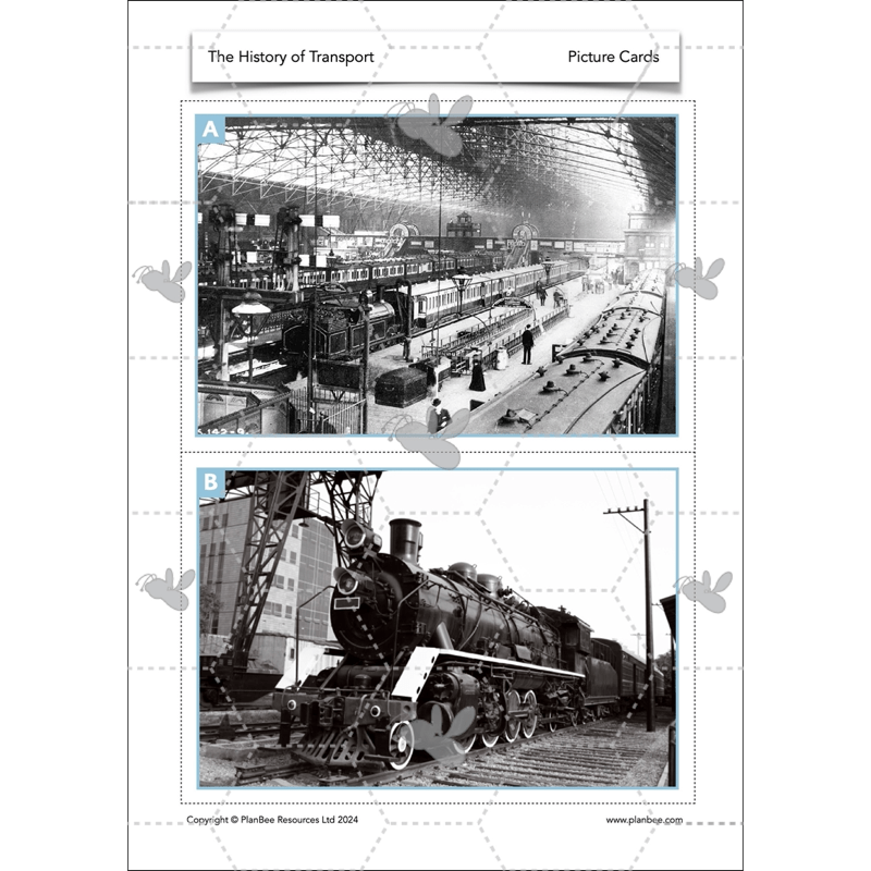 PlanBee The History of Transport KS1 History Lesson Pack