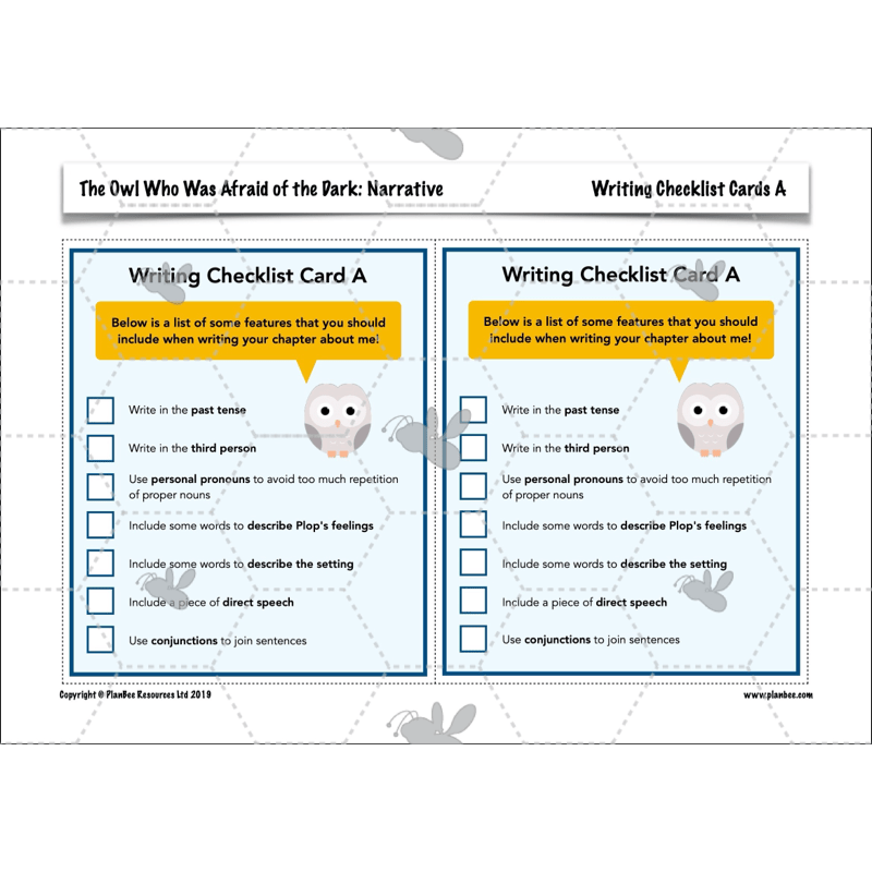 PlanBee The Owl who was Afraid of the Dark | KS2 Narrative Lessons