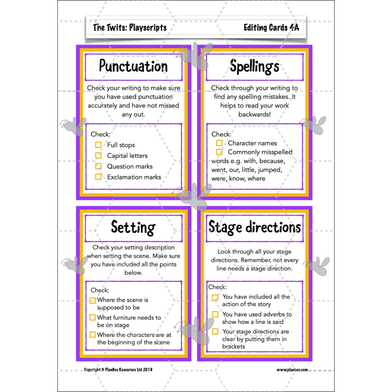 PlanBee The Twits: Playscripts KS2 | Year 4 English Pack