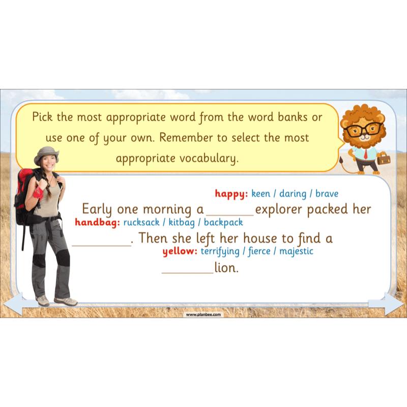 PlanBee We're Going on a Lion Hunt KS1 English Lesson Planning