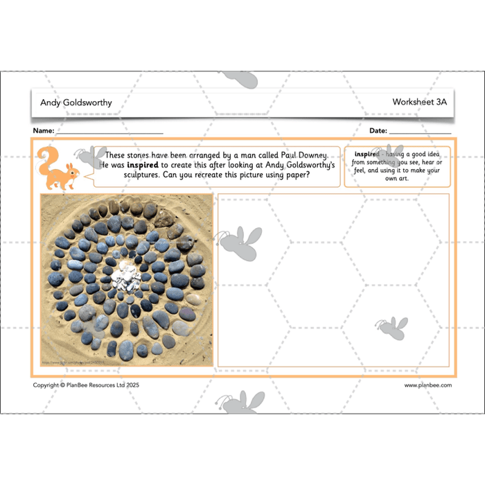 PlanBee Andy Goldsworthy KS1 Art Lesson Plans created by PlanBee