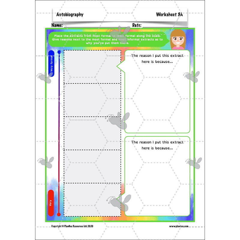 PlanBee Autobiography KS2 English Planning and Resources