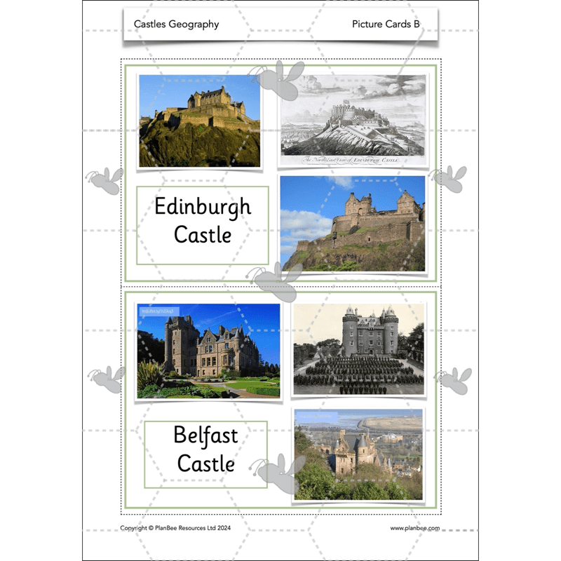 PlanBee Castles KS1 Geography Lesson Planning and Resources