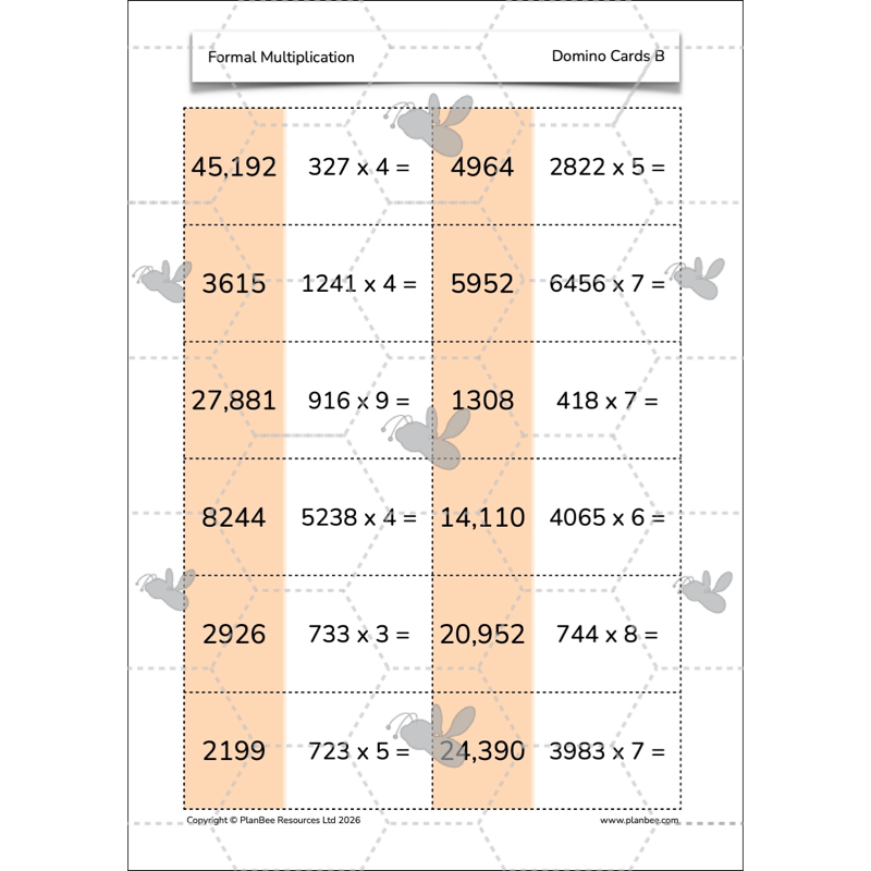 PlanBee Formal Multiplication Year 5 Maths Lessons by PlanBee