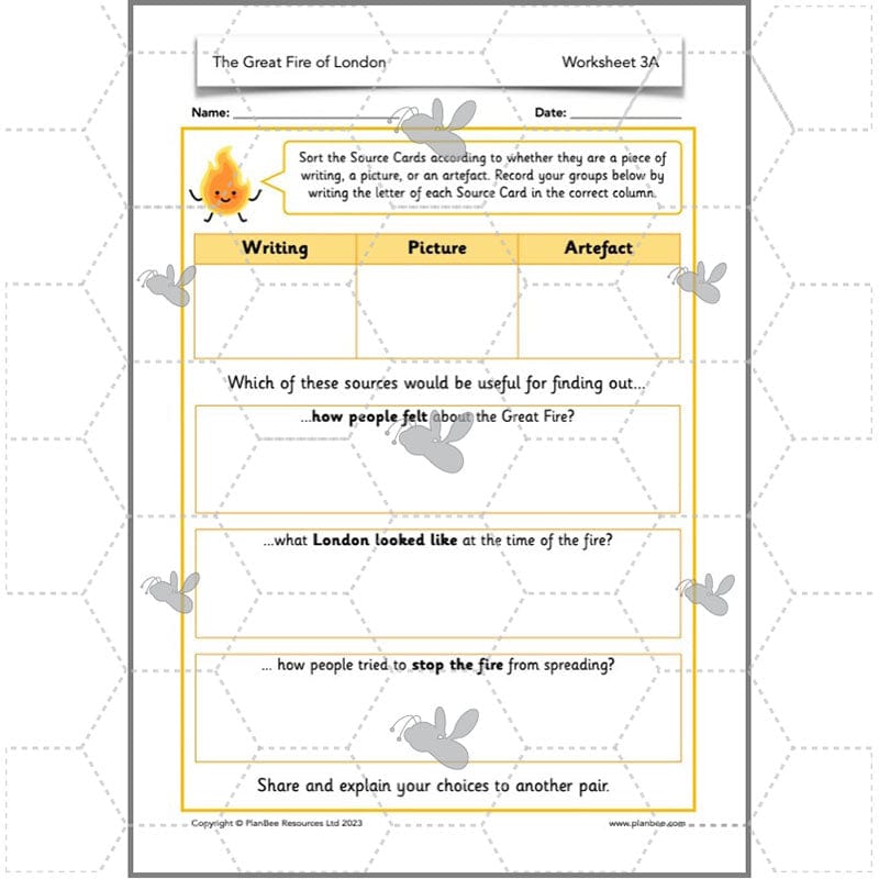 PlanBee Great Fire of London Year 1/2 KS1 History Lessons | PlanBee
