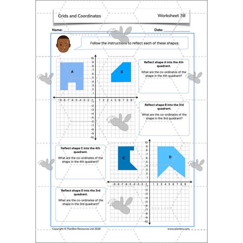 PlanBee Grids and Coordinates Year 6 Maths Lesson by PlanBee