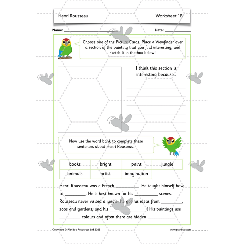 PlanBee Henri Rousseau KS1 Art Lessons