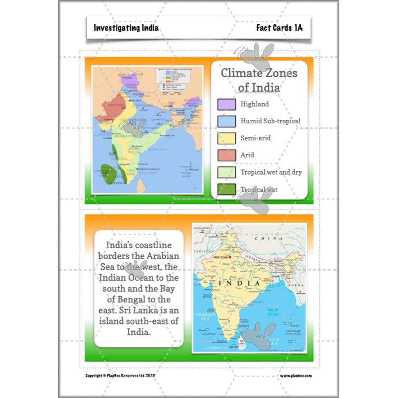 PlanBee Investigating India KS2 Geography scheme for Year 3 & Year 4