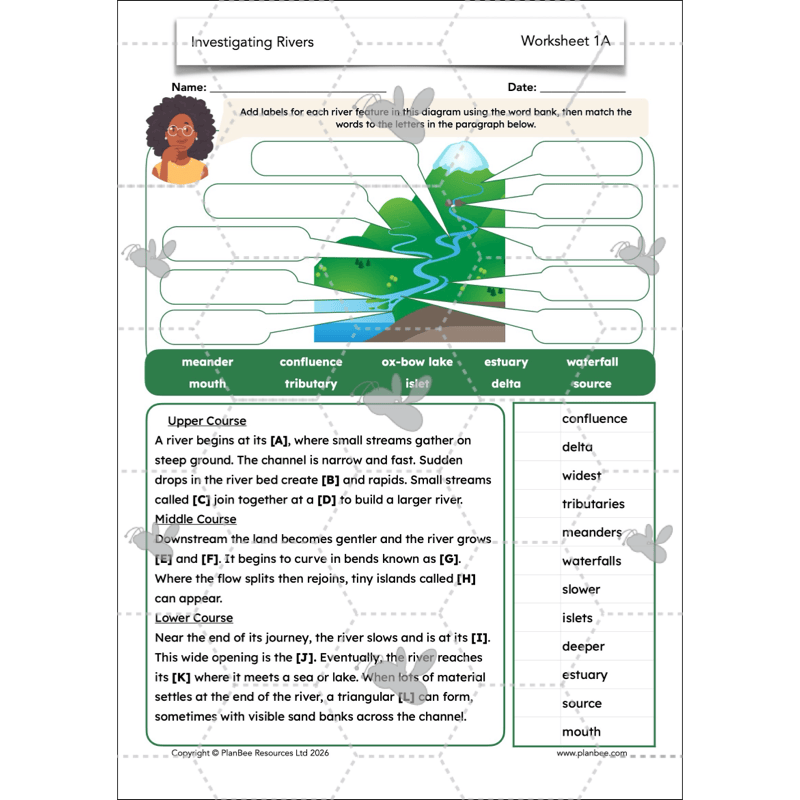 PlanBee Investigating Rivers KS2 Geography lessons by PlanBee