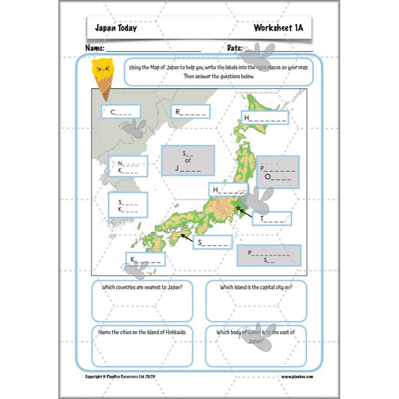 PlanBee Japan KS2 Year 5 & Year 6 Geography Lessons by PlanBee