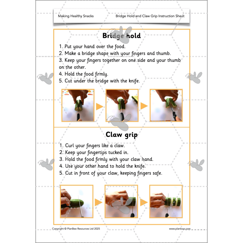 PlanBee Making Healthy Snacks | KS1 DT Lesson Pack