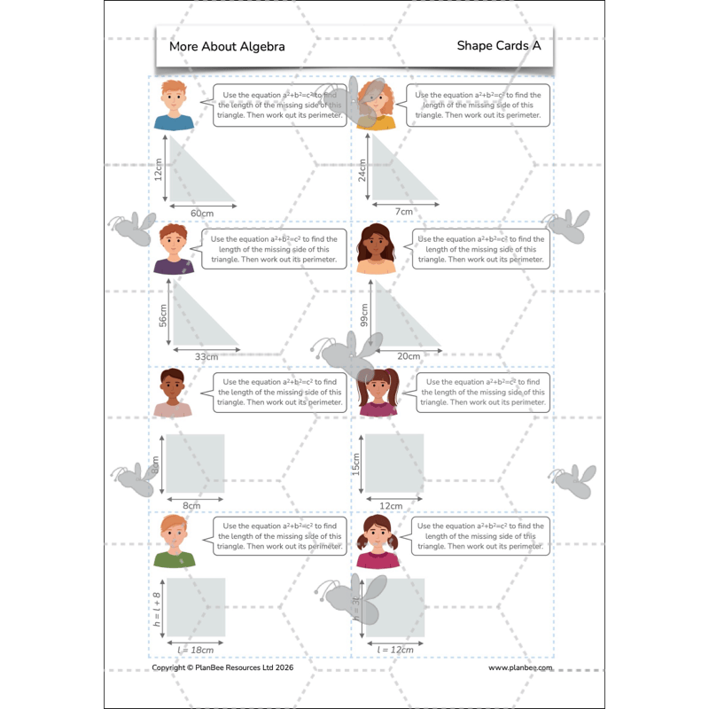 PlanBee More About Algebra Year 6 algebra worksheets by PlanBee