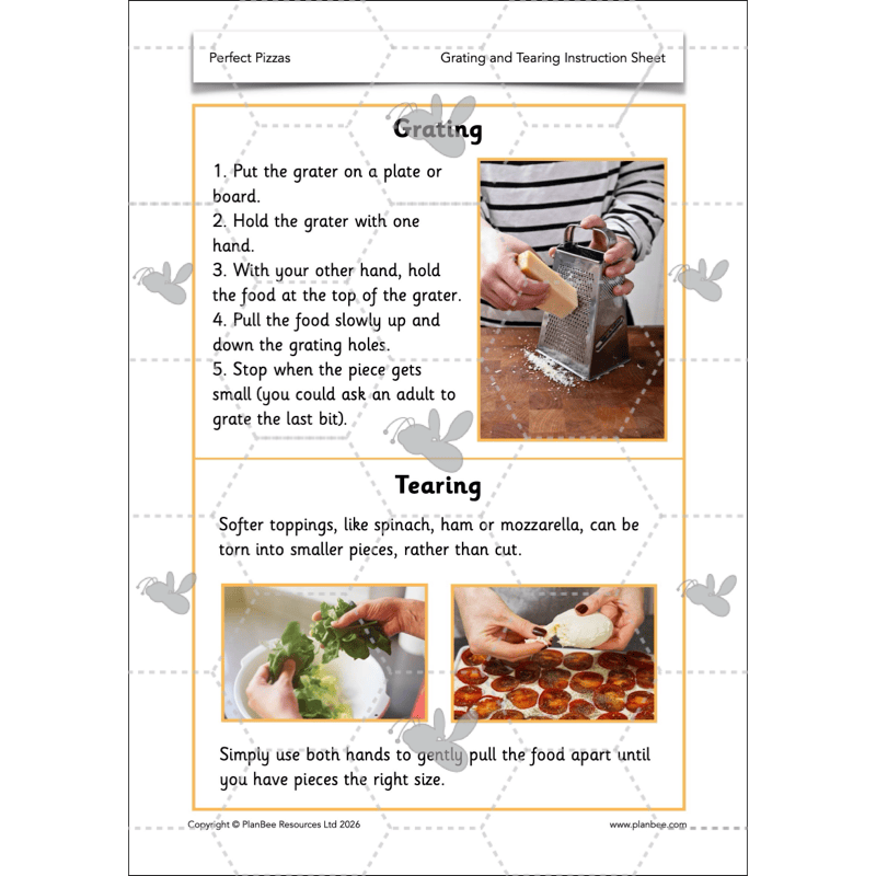 PlanBee Perfect Pizzas KS1 DT Lesson Pack