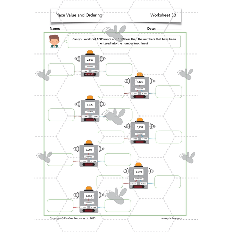 PlanBee Place Value and Ordering Year 4 Maths Lessons by PlanBee
