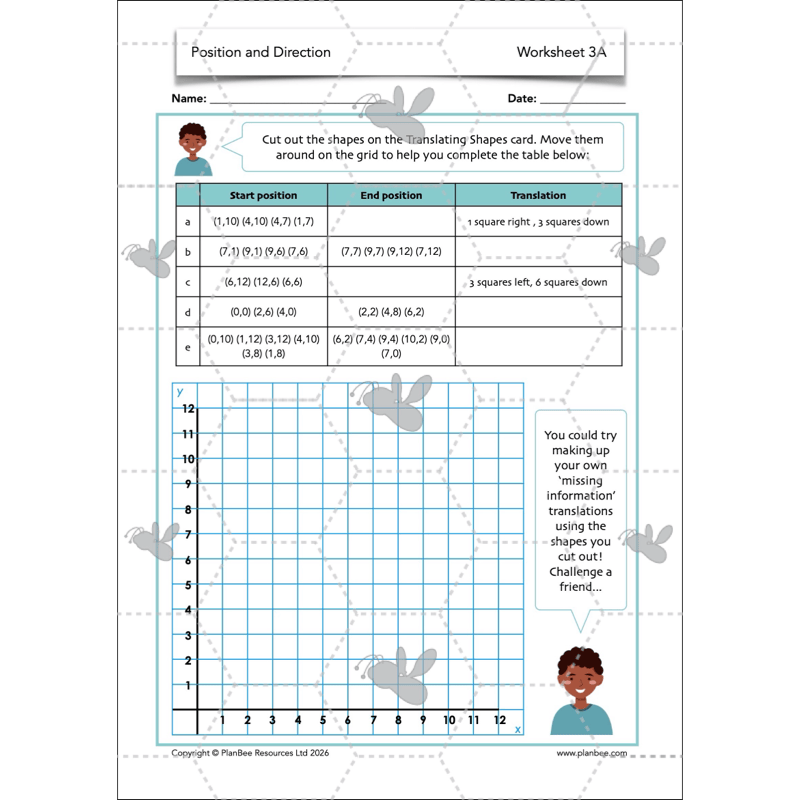 PlanBee Position and Direction Year 4 Maths Lessons | PlanBee
