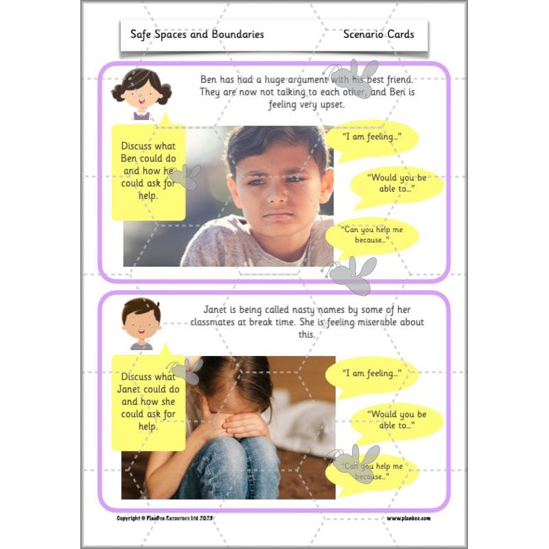 PlanBee Safe Spaces and Boundaries PSHE KS1 lessons by PlanBee