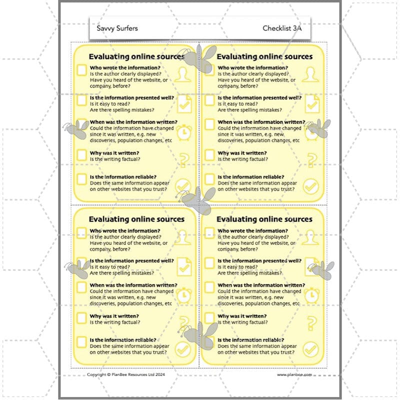 PlanBee Online Safety Year 3 | 5 Complete PSHE Lessons