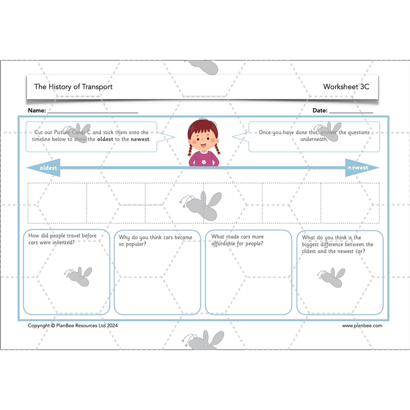 PlanBee The History of Transport KS1 History Lesson Pack