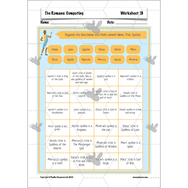 PlanBee The Romans KS2 Topic Enrichment Lesson Pack