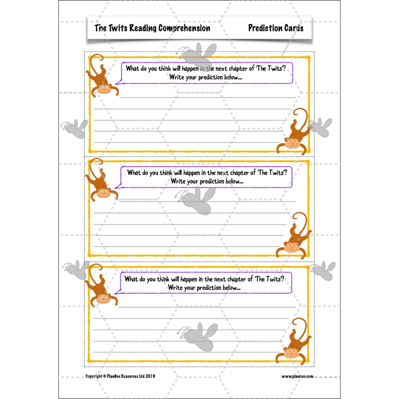 PlanBee The Twits Reading Comprehension KS2 | Year 4 English Pack