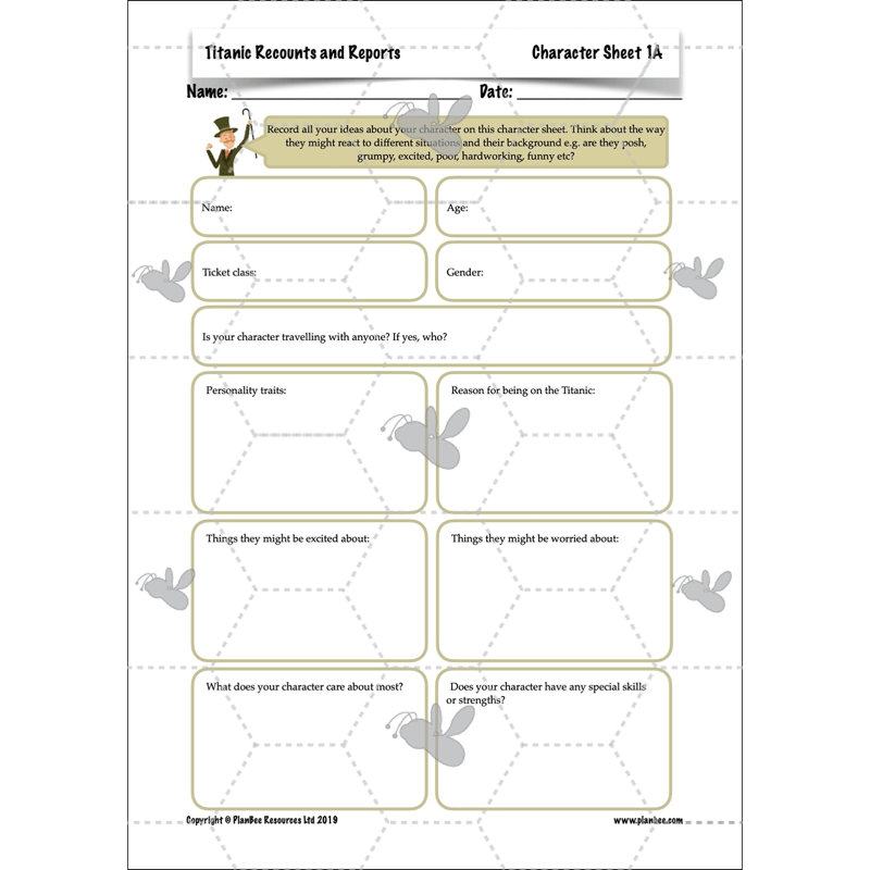 PlanBee Titanic Recounts and Reports English KS2 Lesson Pack