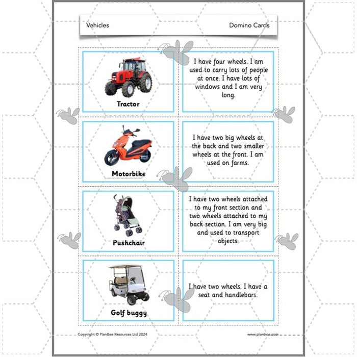 PlanBee Moving Vehicles KS1 Year 2 DT Lesson Planning by PlanBee