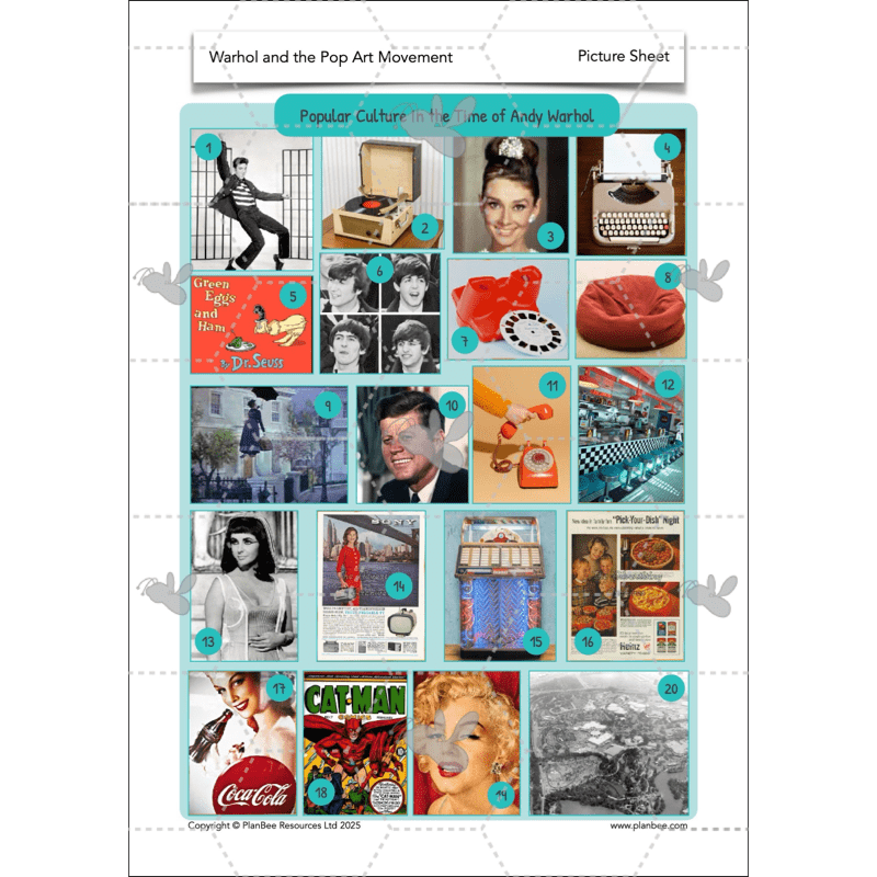 PlanBee Andy Warhol KS2 Art Lessons The Pop Art Movement | PlanBee