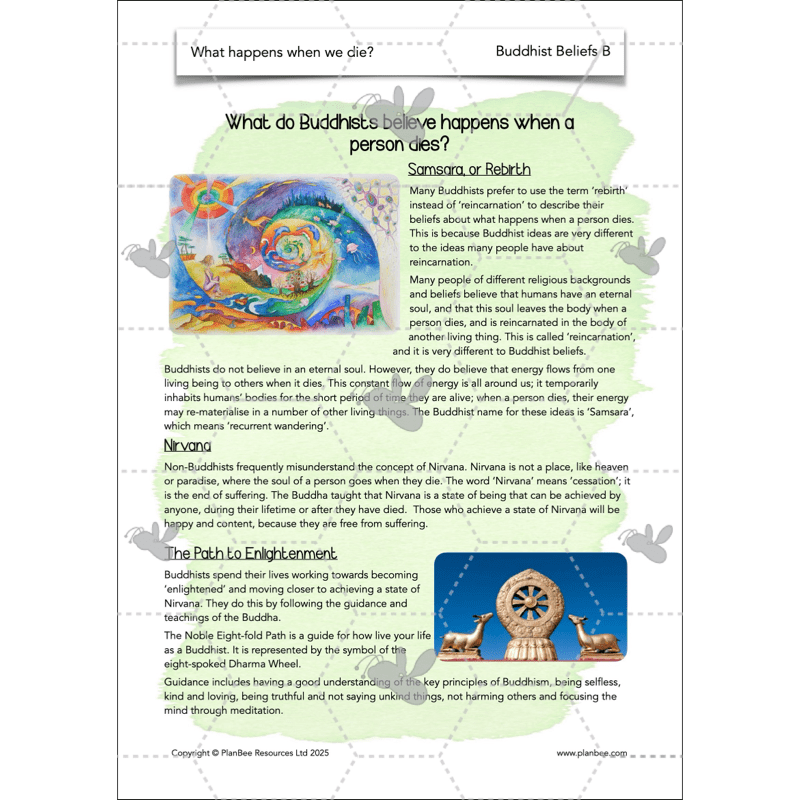 PlanBee What happens when we die? KS2 RE Lesson Plans