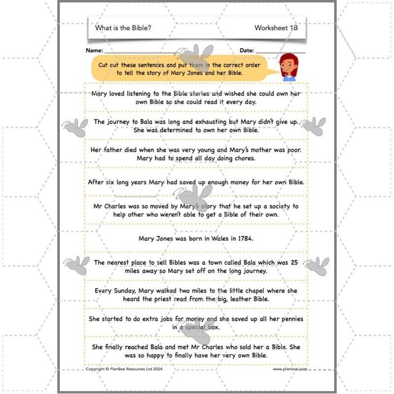 PlanBee What is the Christian Bible? Year 3 KS1 PlanBee RE Lessons