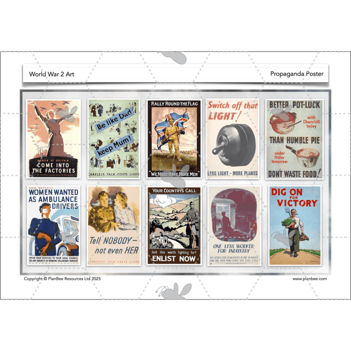 PlanBee WW2 Art KS2 Planning and Resources