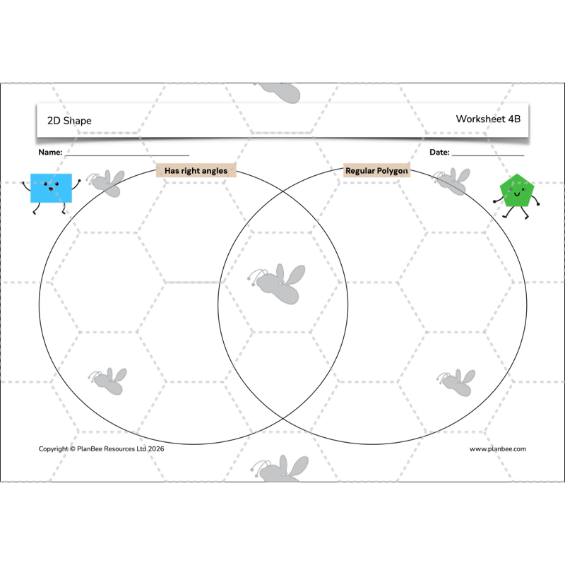 PlanBee 2D Shapes Year 3 Maths Lesson Pack by PlanBee